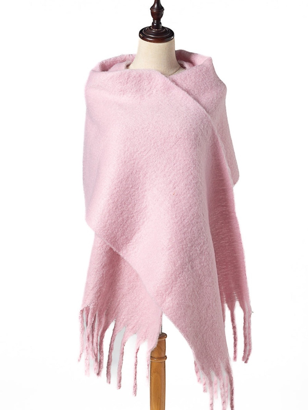 Luxury Soft Taupe Fringe Scarf - Women Accessories Scarves & Wraps